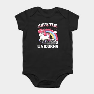 Save The Chubby Unicorn Baby Bodysuit